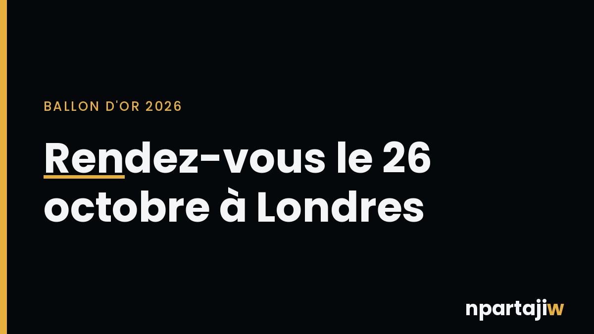 Trophée et lumières de stade, illustration Ballon d'Or